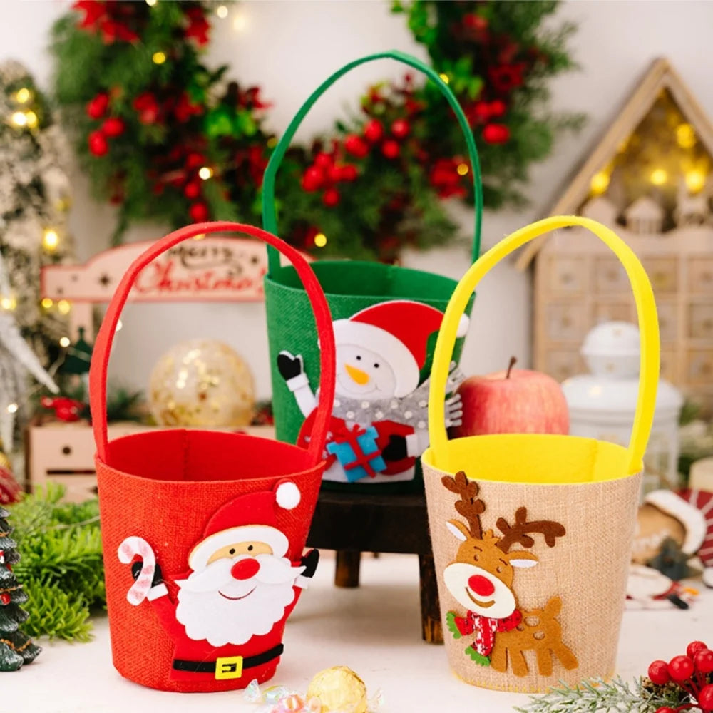 Santa Claus Christmas Gift Bag – Washable Reusable Candy Bag