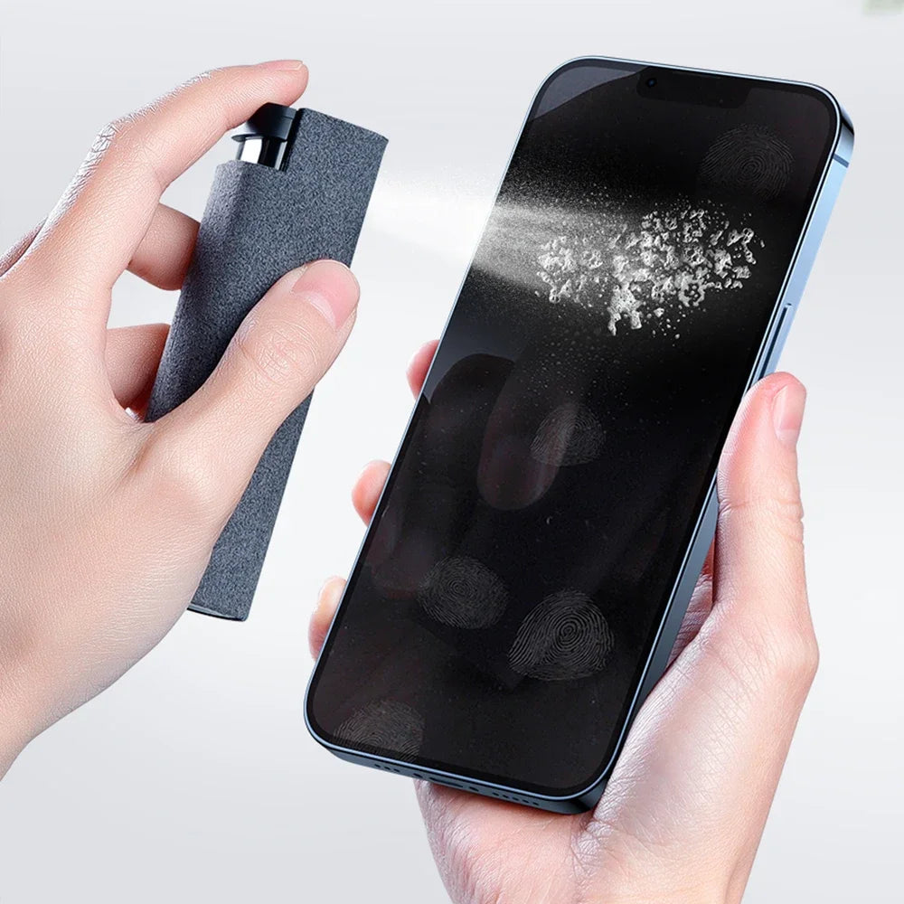 2-in-1 Microfiber Screen Cleaner Spray Bottle Set