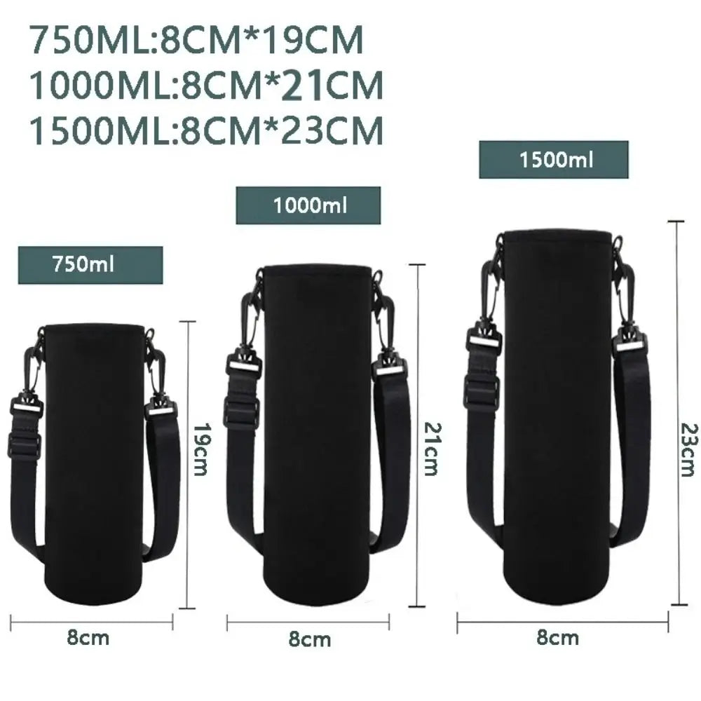 Neoprene Water Bottle Sleeve Bag with Adjustable Strap
