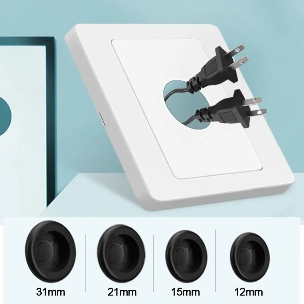 86-Type Wall Blank Panel with Rubber Pad & Cable Outlet Hole