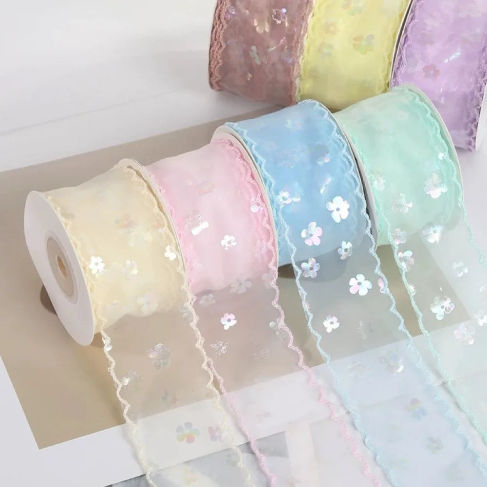 10 Yards Chiffon Wave Edge Ribbon 4cm – Gift & Bouquet Wrap