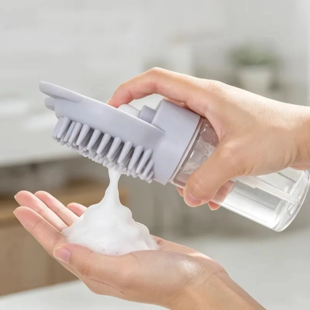 TPE Pet Bath Brush – Foaming Massage & Soap Dispenser