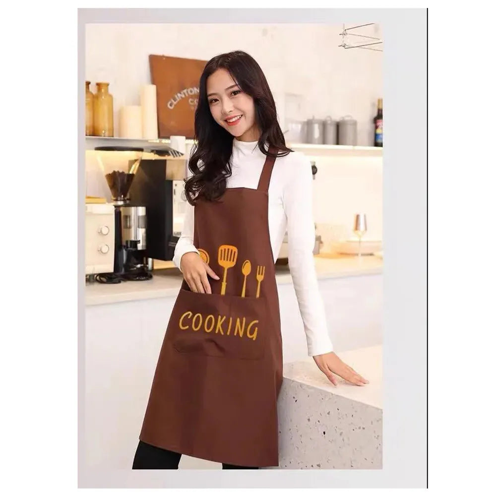 Waterproof Oil-Proof PVC Kitchen Apron – Unisex Sleeveless