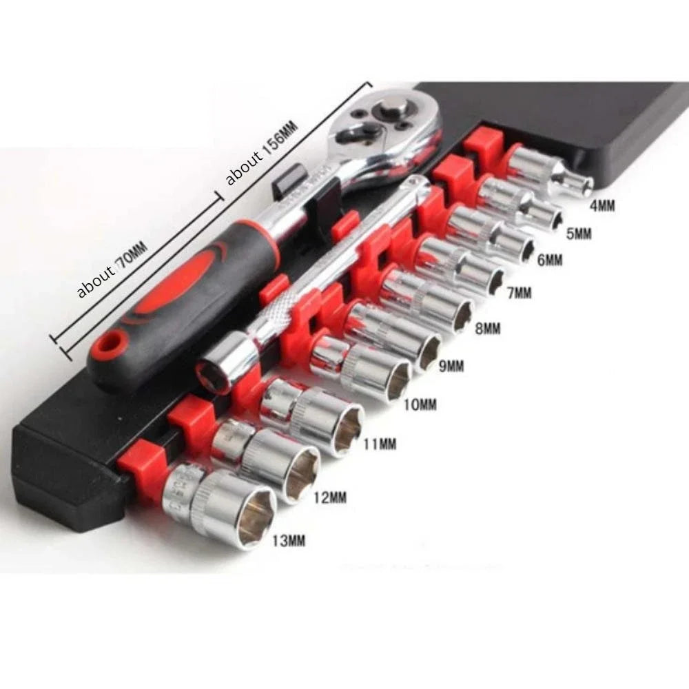 KKJOY 12-Piece Wrench Socket Set – Universal Repair Kit