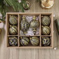 European Vintage Painted Christmas Ball Ornaments Set of 10