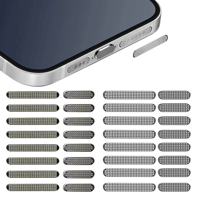Phone Speaker Dustproof Metal Mesh Stickers 4-Pack