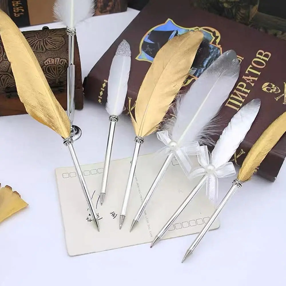Black Feather Ballpoint Pen – Novelty Signature Writing Pen