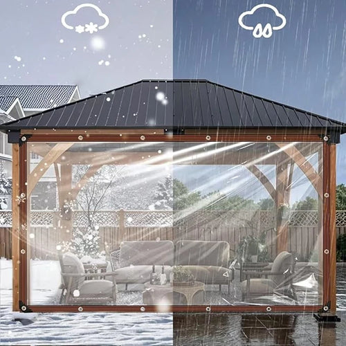 0.12mm Transparent PE Tarpaulin – Waterproof Garden Cover