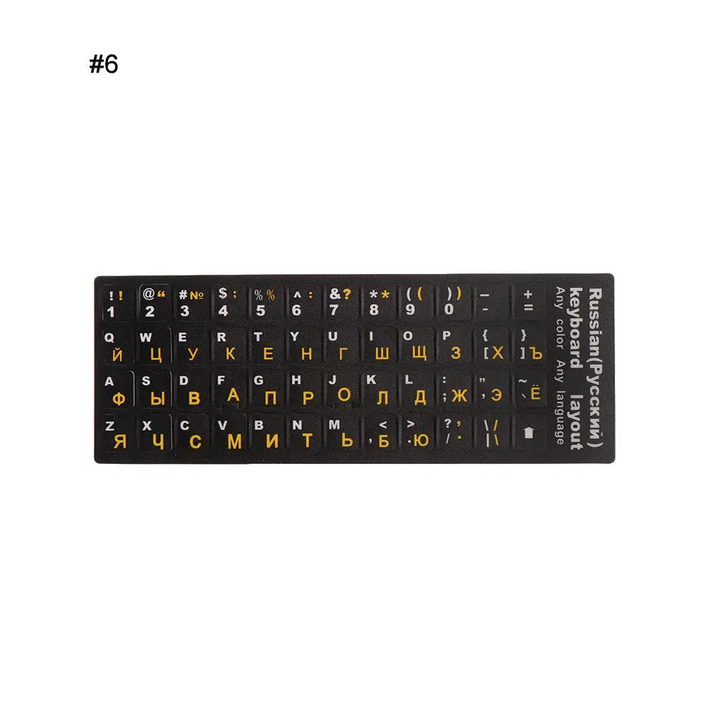 Russian Keyboard Stickers – Waterproof Frosted PVC Layout