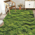 Realistic 3D Green Grass Area Rug – Non-Slip Floor Mat