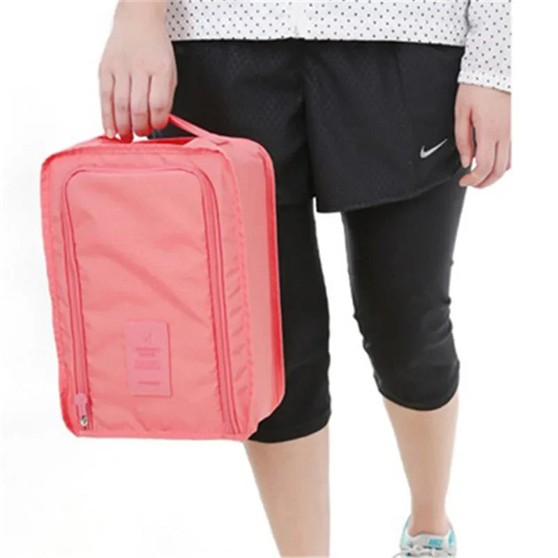 Waterproof Travel Shoe Bag Organizer – Nylon Zipper Pouch