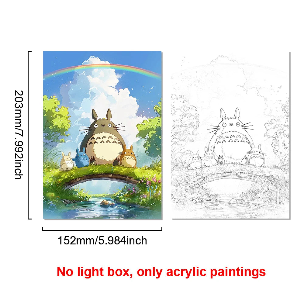 Totoro Acrylic LED Night Light | Anime Illuminated Wall Lamp