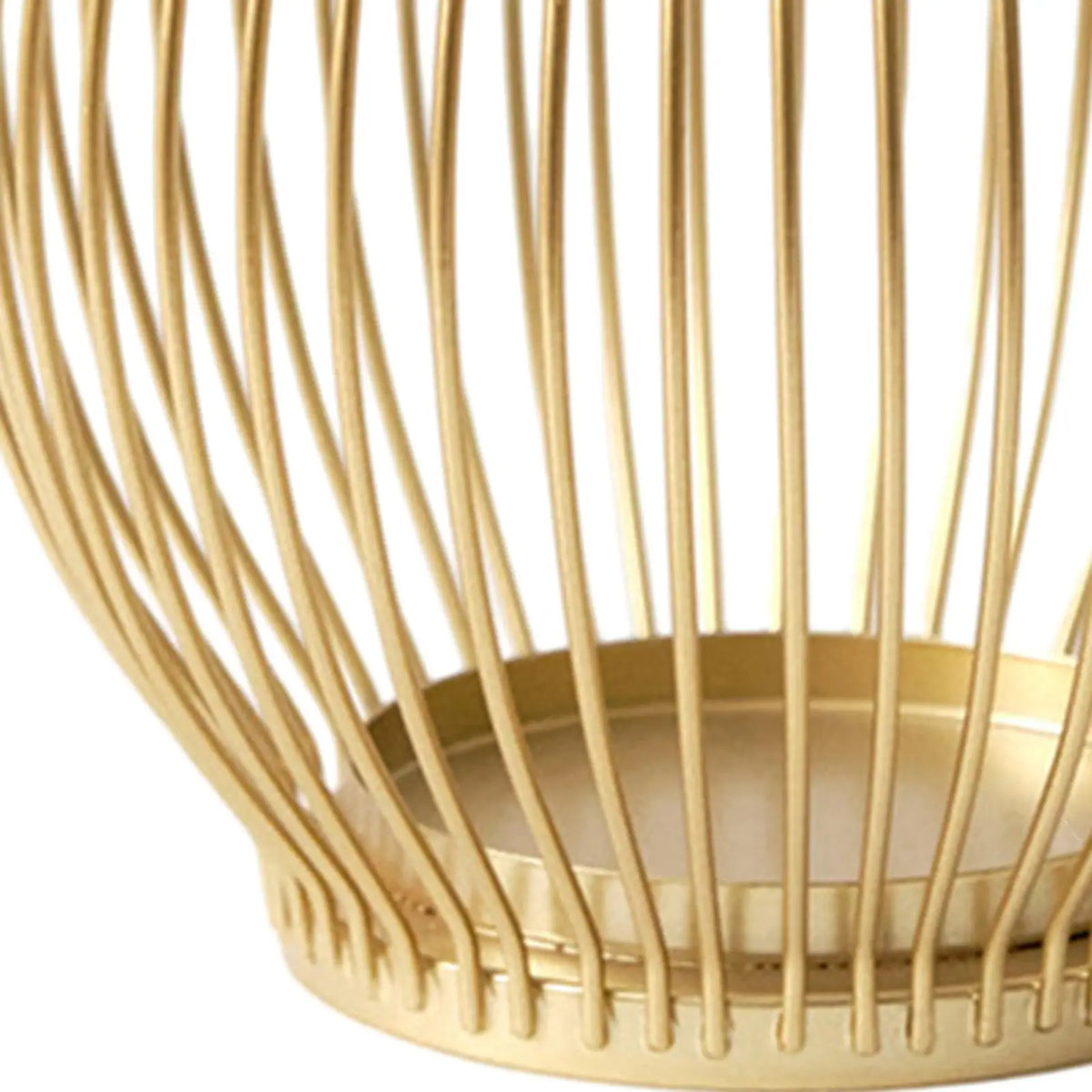 Metal Cage Pillar Candle Holder | Farmhouse Candelabra Stand