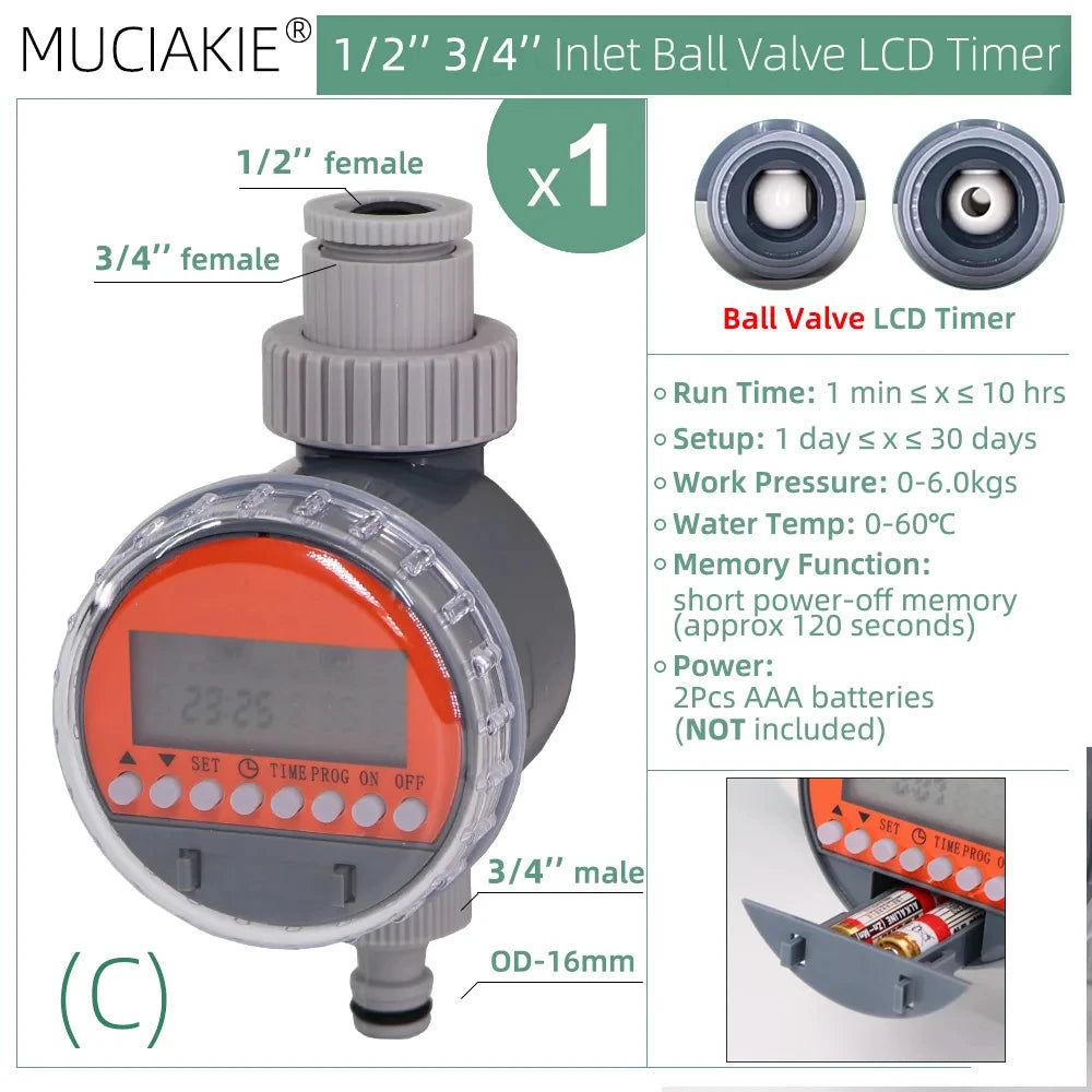 Programmable Garden Water Timer – Auto Faucet Hose Controller
