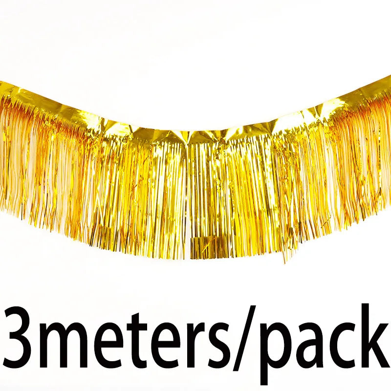 Christmas Rainsilk Banner Party Decoration – 3m Roll, 29.6cm