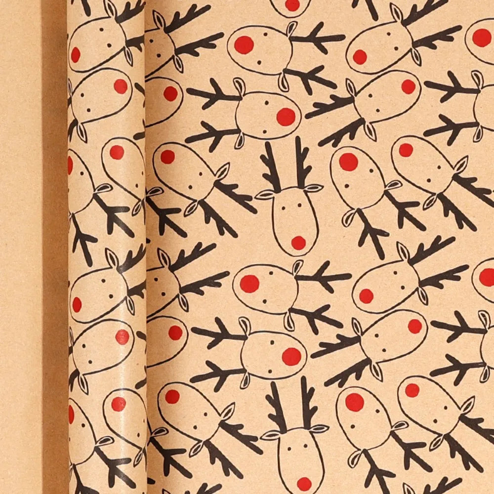 Christmas Wrapping Paper Reindeer Design – Large Roll 43×300cm