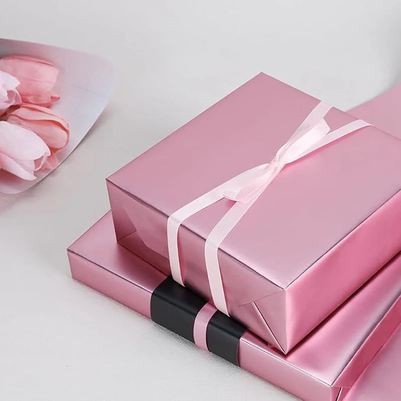 Metallic Matte Wrapping Paper Roll 43cm x 3m – Holiday Gift Wrap