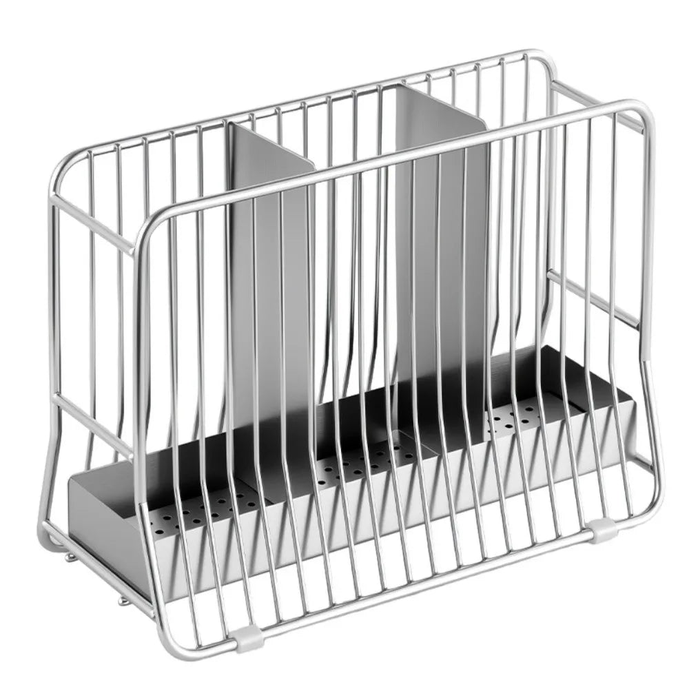 304 Stainless Steel Chopstick Holder & Cutlery Drying Basket