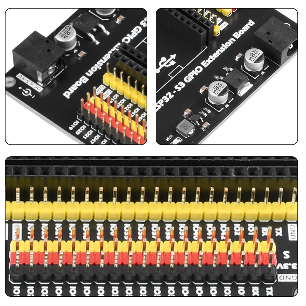 ESP32-S3 GPIO IoT Expansion Base Board – DC 5.5×2.1