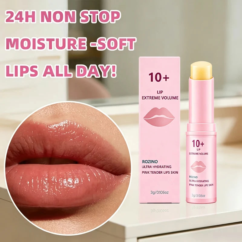 ROZINO Plumping Peach Lip Balm – High Gloss Moisturizer