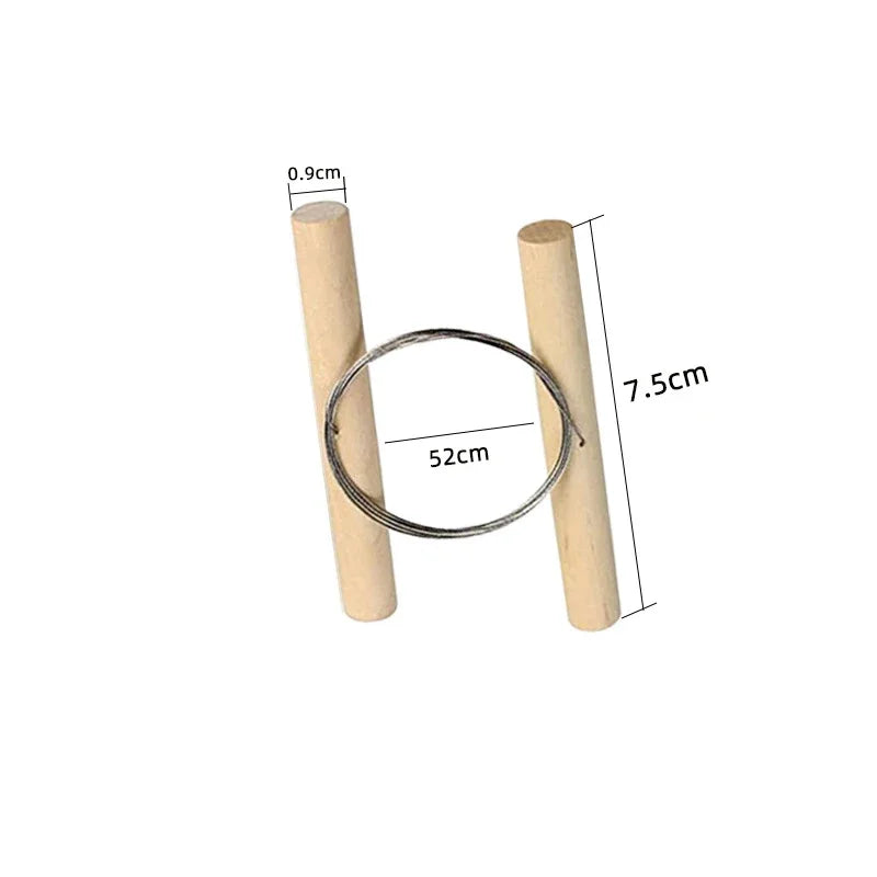 Wire Clay Cutter with Wooden Handles – 2-Pack Pottery Tool
