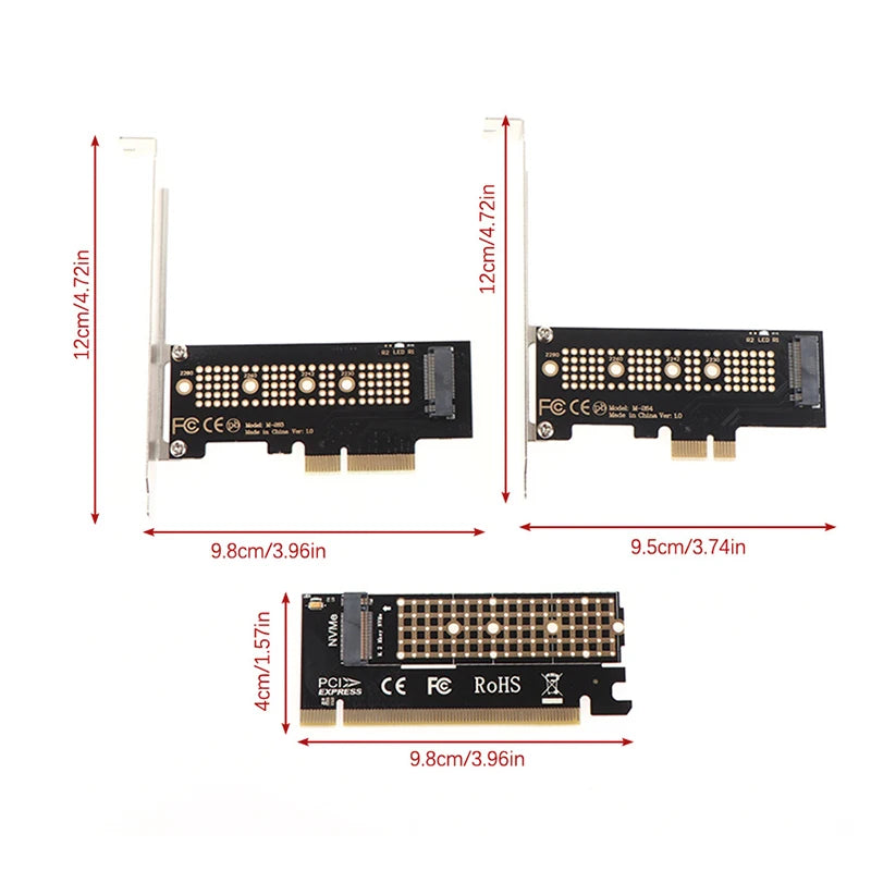 PCIe X1/X4/X16 to M.2 NVMe Adapter Card | 2230–2280 SSD