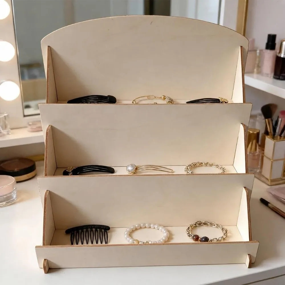 Multi-Grid Wood Desktop Display & Storage Rack – DIY Shelf