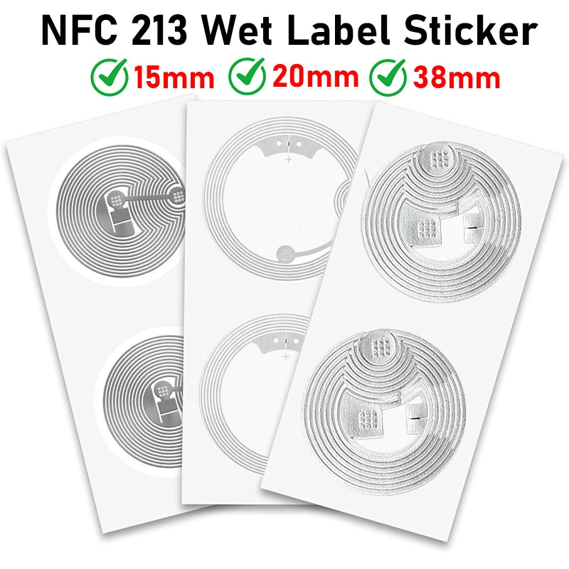 NFC Tag Stickers NTAG 213 Chip – Waterproof Ultra-Thin | 5–20 Pack