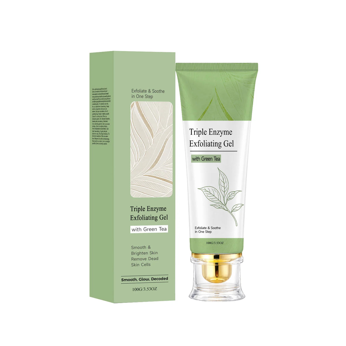 Triple Enzyme Green Tea Exfoliating Face Peel Gel | Brightening