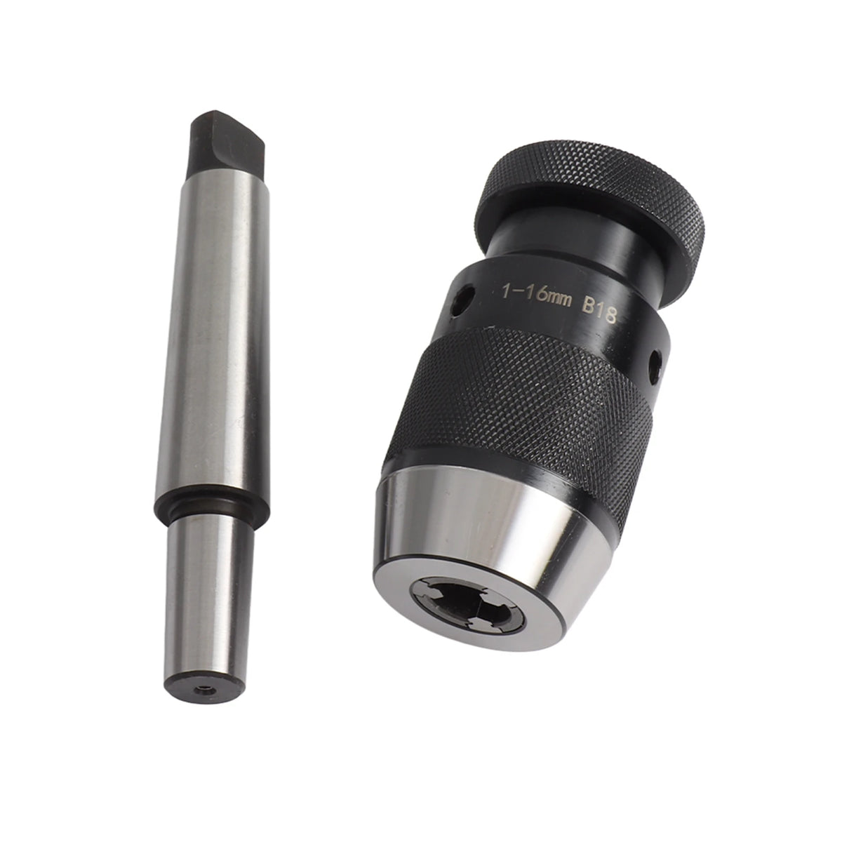 Keyless Drill Chuck 0–16mm 45# Steel + MT3-B18 Taper Arbor