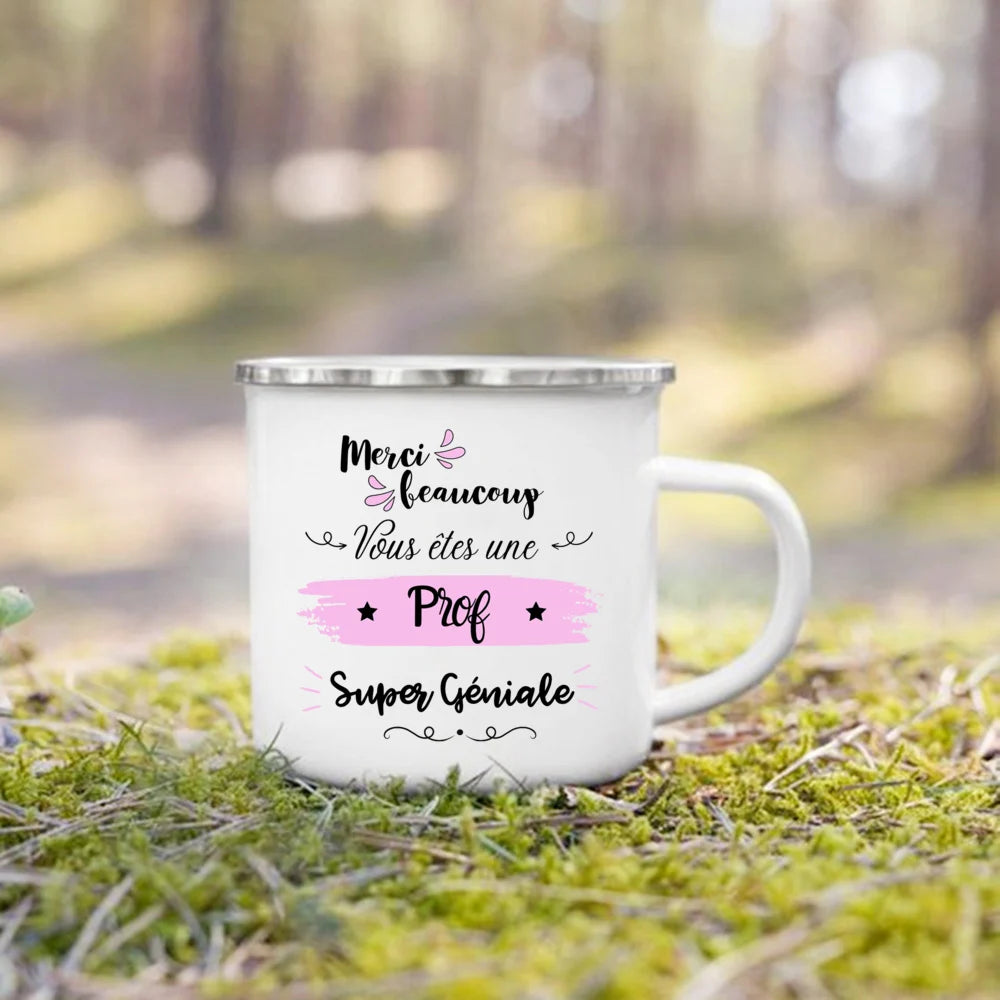 Teacher Appreciation Enamel Mug – Graduation Thank You Gift