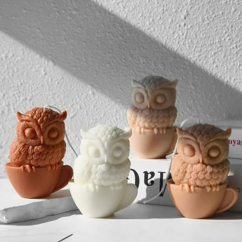 3D Owl Silicone Mold – Candle, Resin, Soap & Plaster DIY