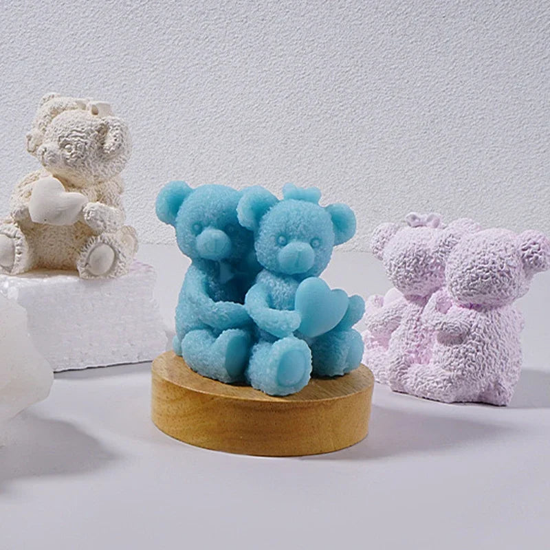 3D Bear Hug Silicone Mold – Candle, Soap & Chocolate DIY