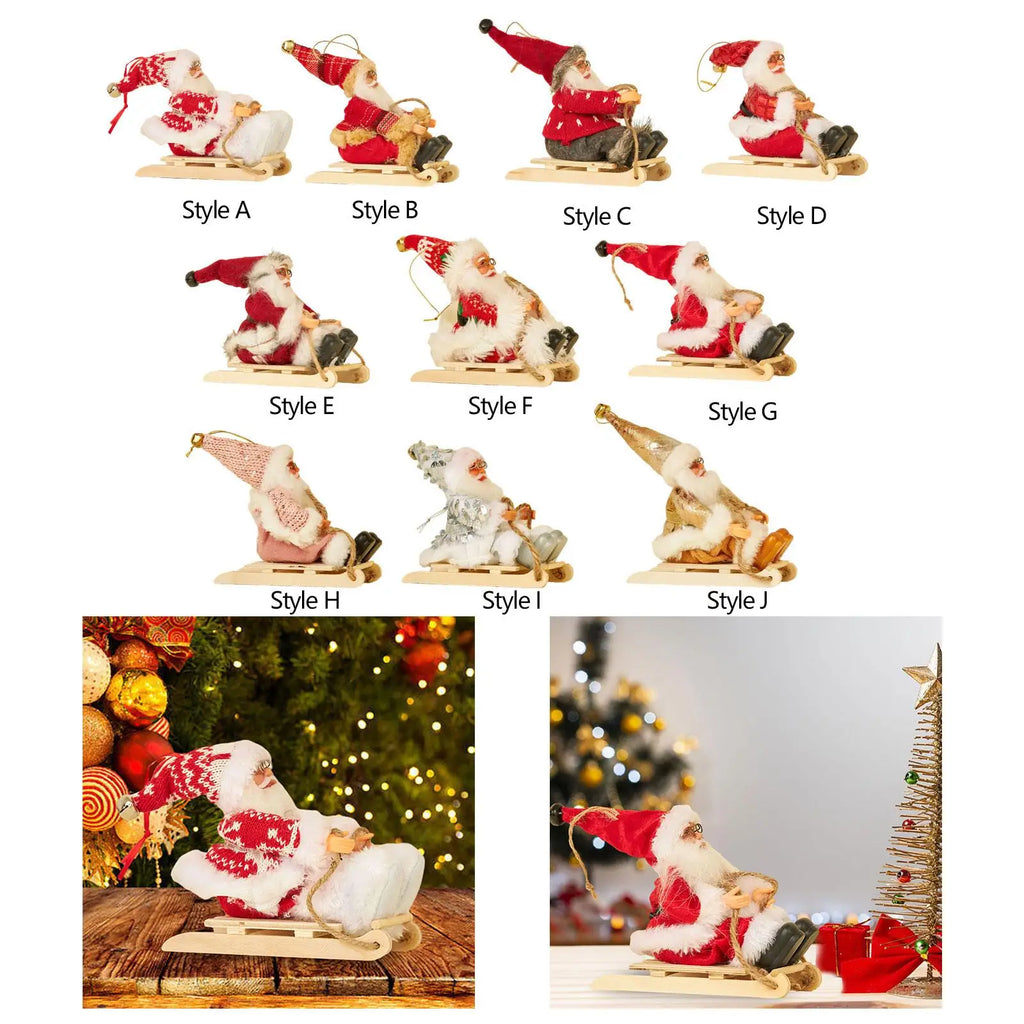 Santa Claus Sledge Figurine | Christmas Table & Mantel Décor
