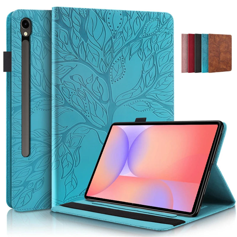 Samsung Galaxy Tab S10 Lite Case Embossed Flip Wallet Stand 10.9"