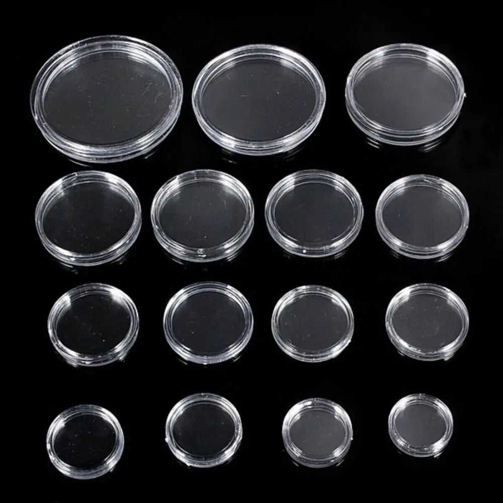 Clear Acrylic Coin Capsules 10-Pack – Protective Holders