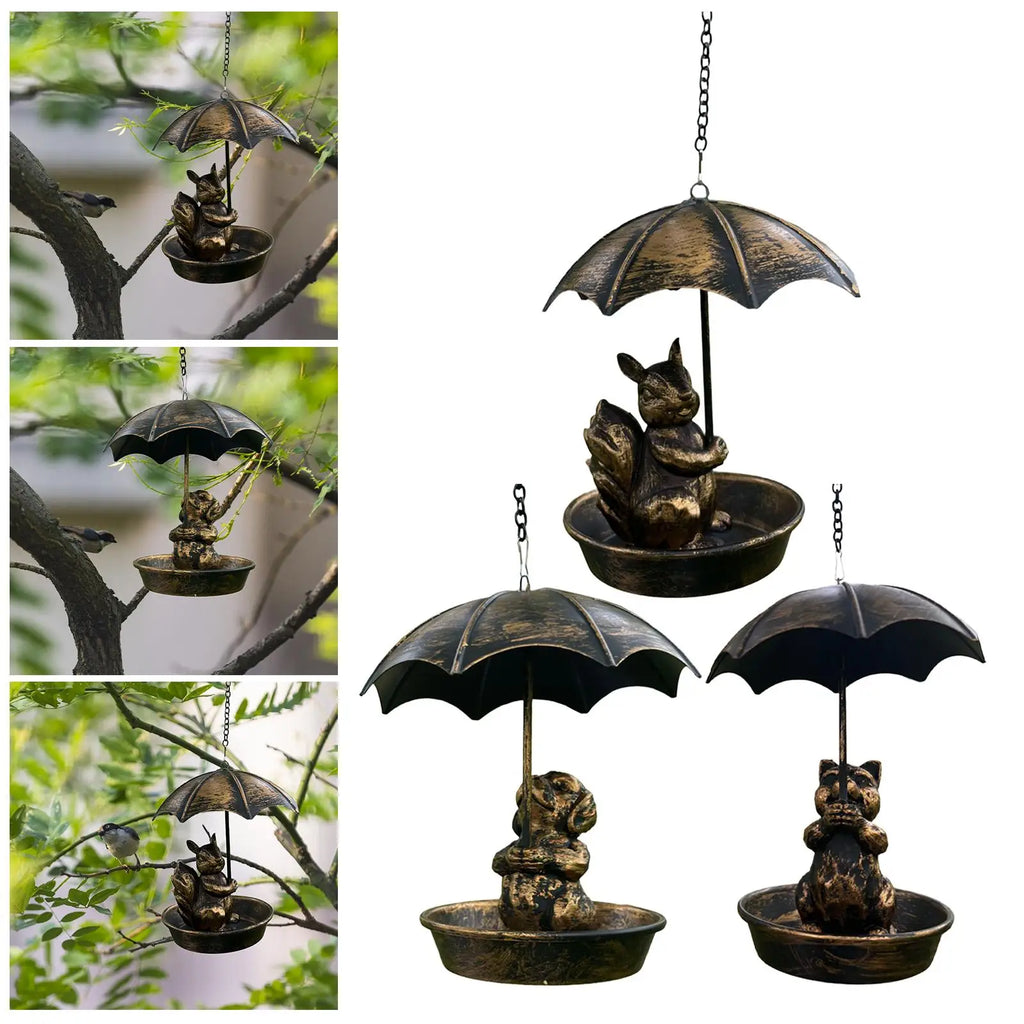 Kesoto Hanging Iron Bird Feeder – Garden Patio Decor & Gift