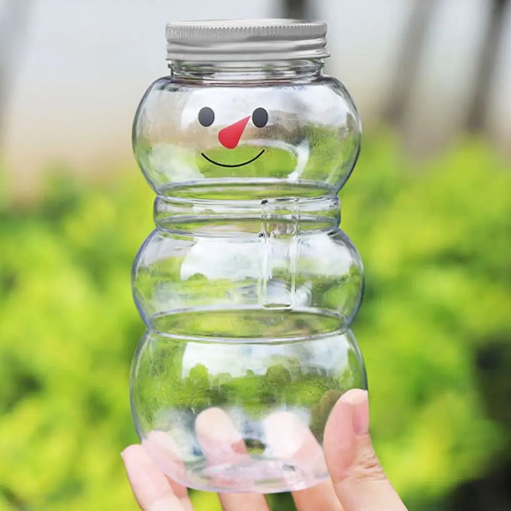 500ml Christmas Snowman Candy Jar – Festive PET Storage Bottle