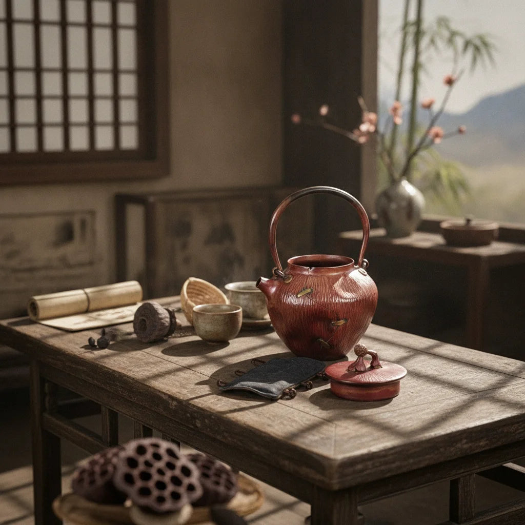 Copper Tea Kettle with Lid | Induction Compatible Retro Kettle