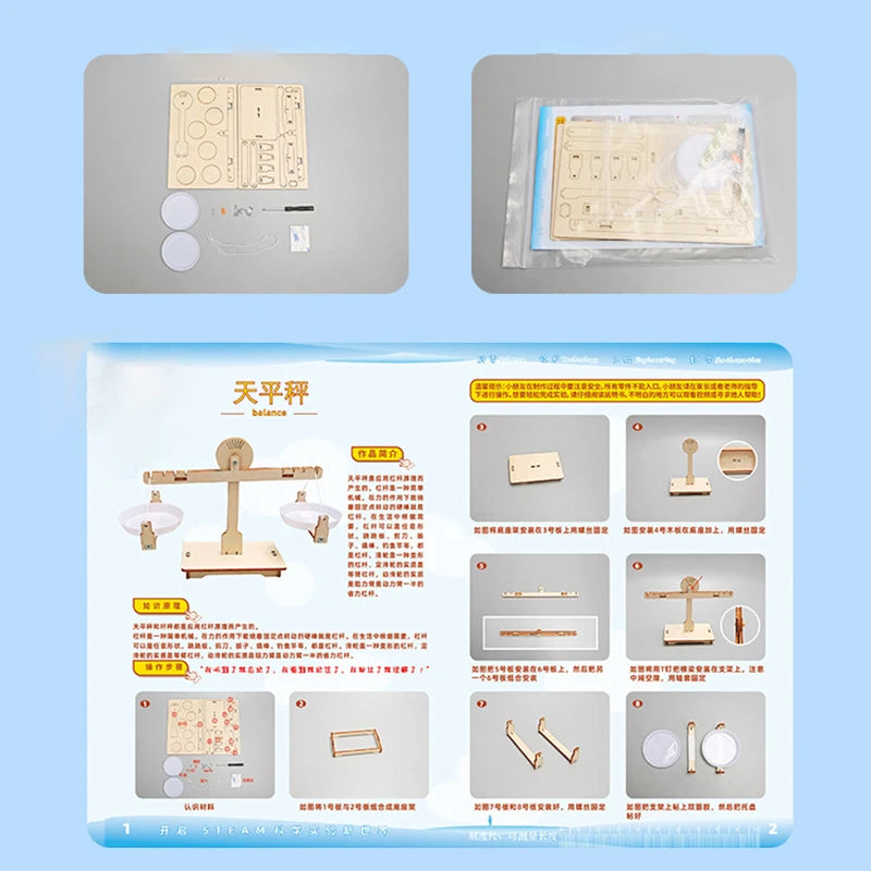 Montessori Wooden Balancing Scale – Kids Math Learning Toy