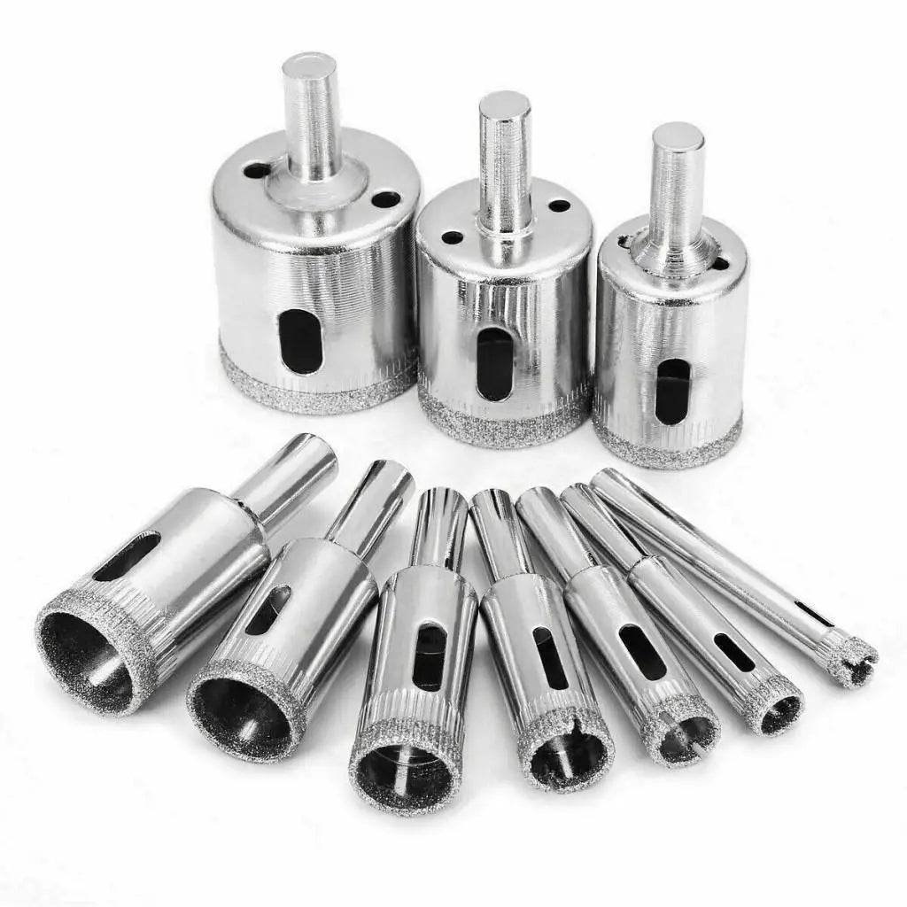 10-Pc Diamond Core Drill Bit Set – Glass Ceramic Tile Marble