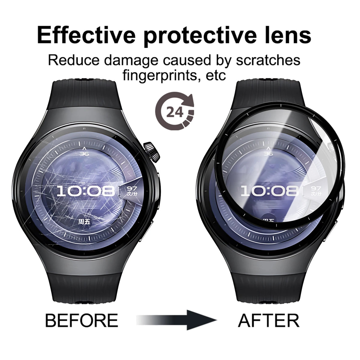 Huawei Watch 5 Screen Protector 42mm/46mm – 3D Full Curved Film