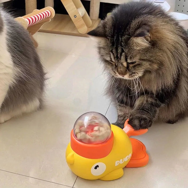 Duck Interactive Pet Treat Dispenser – Puzzle Slow Feeder Toy