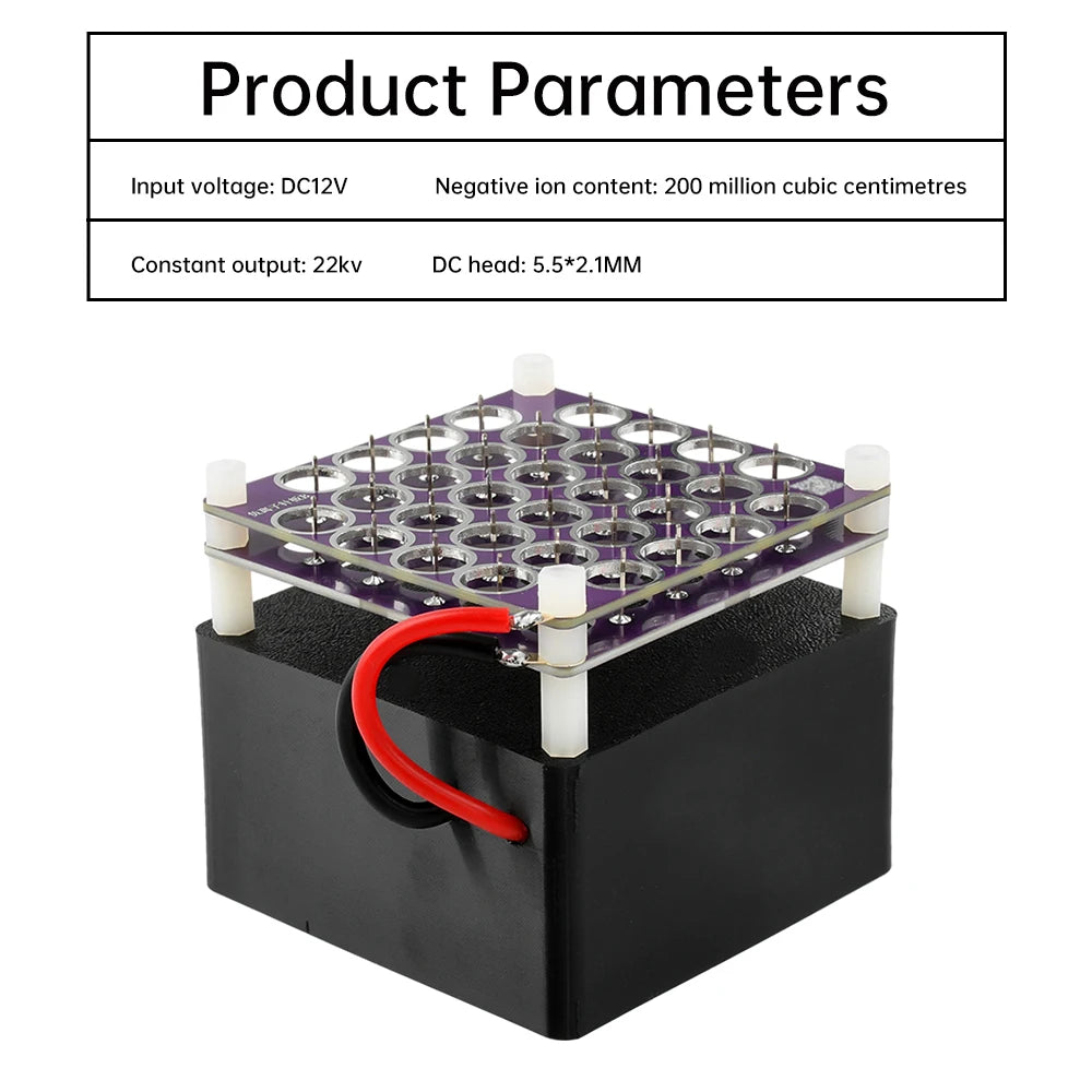 DC 12V Plasma Negative Ion Generator – Air Purifier Module