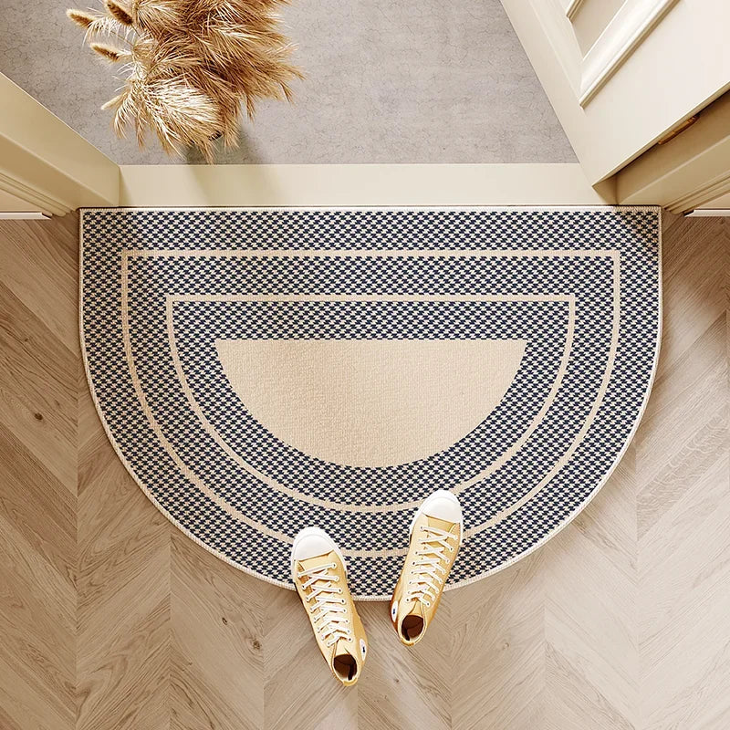 Semi-Circular Non-Slip Door Mat – Modern Entryway Rug