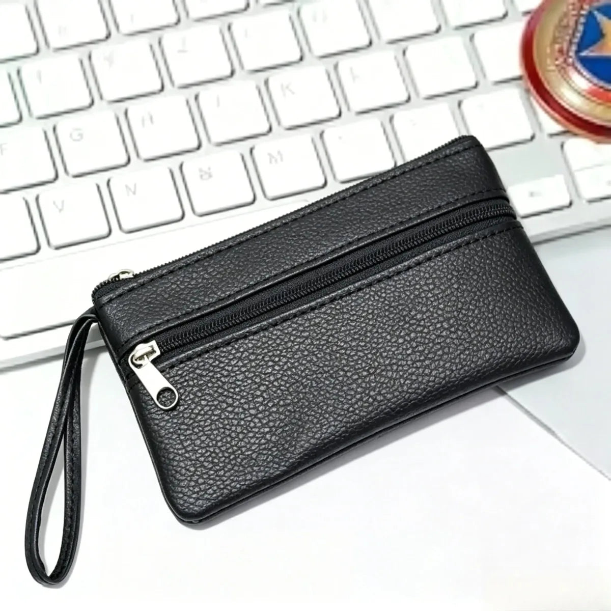 Mini Zipper Coin Purse PU Leather Key Holder Wallet