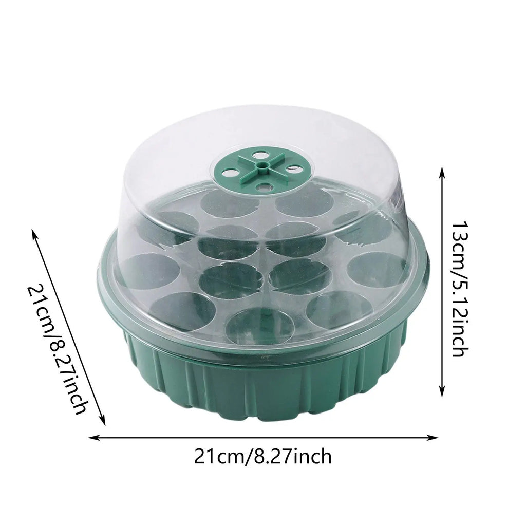 13-Cell Seed Starter Tray Kit with Humidity Dome – 2-Pack