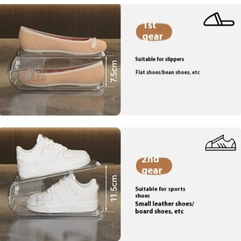 Double Layer Shoe Rack – Space-Saving Adjustable Organizer
