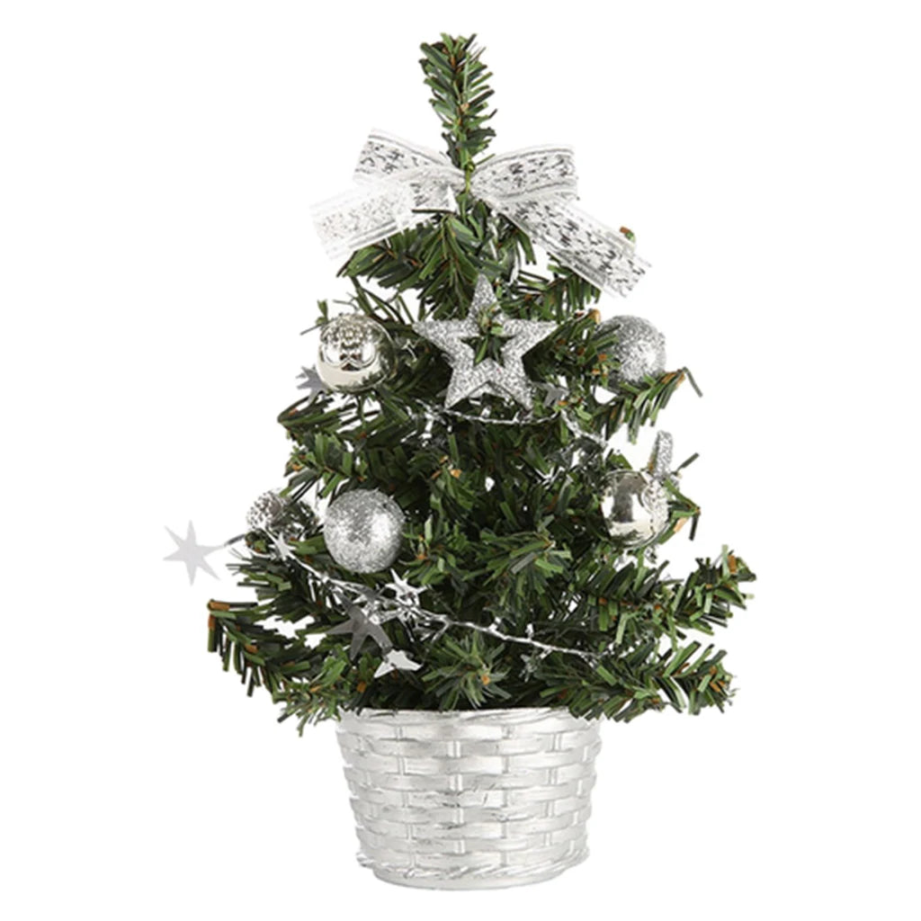 PVC Mini Tabletop Christmas Tree – 40cm Artificial Holiday Decor