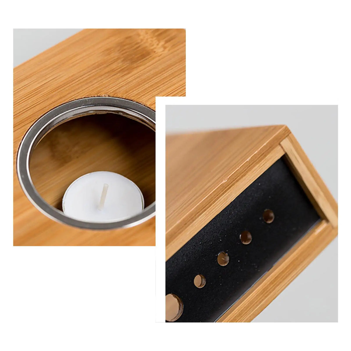 Bamboo Teapot Warmer Stand – Tealight Candle Holder Base